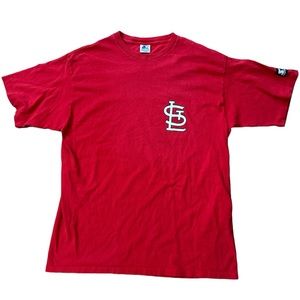 Vintage 1996 Starter Ron Gant St Louis Cardinals T‎ Shirt Size Large Red MLB